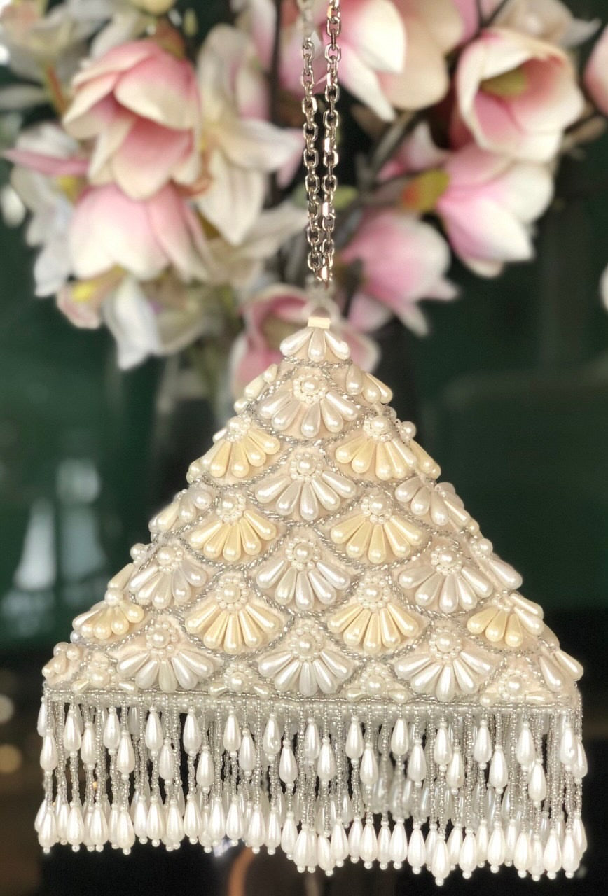 Cream Fareeda Pyramid Bag