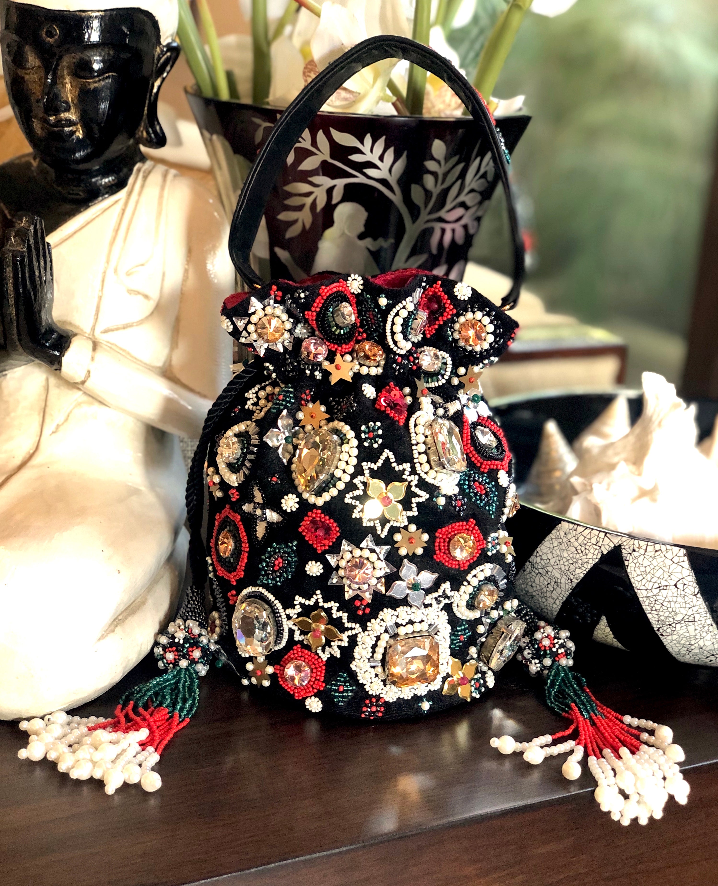 Black Multi Nafisah Bucket Bag