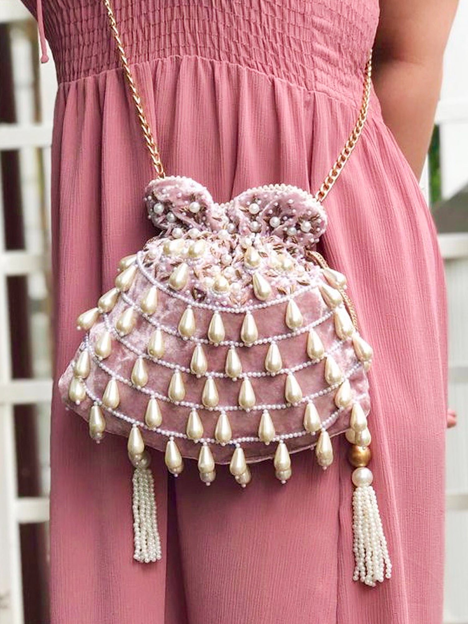 Pink Tear Drop Flapper