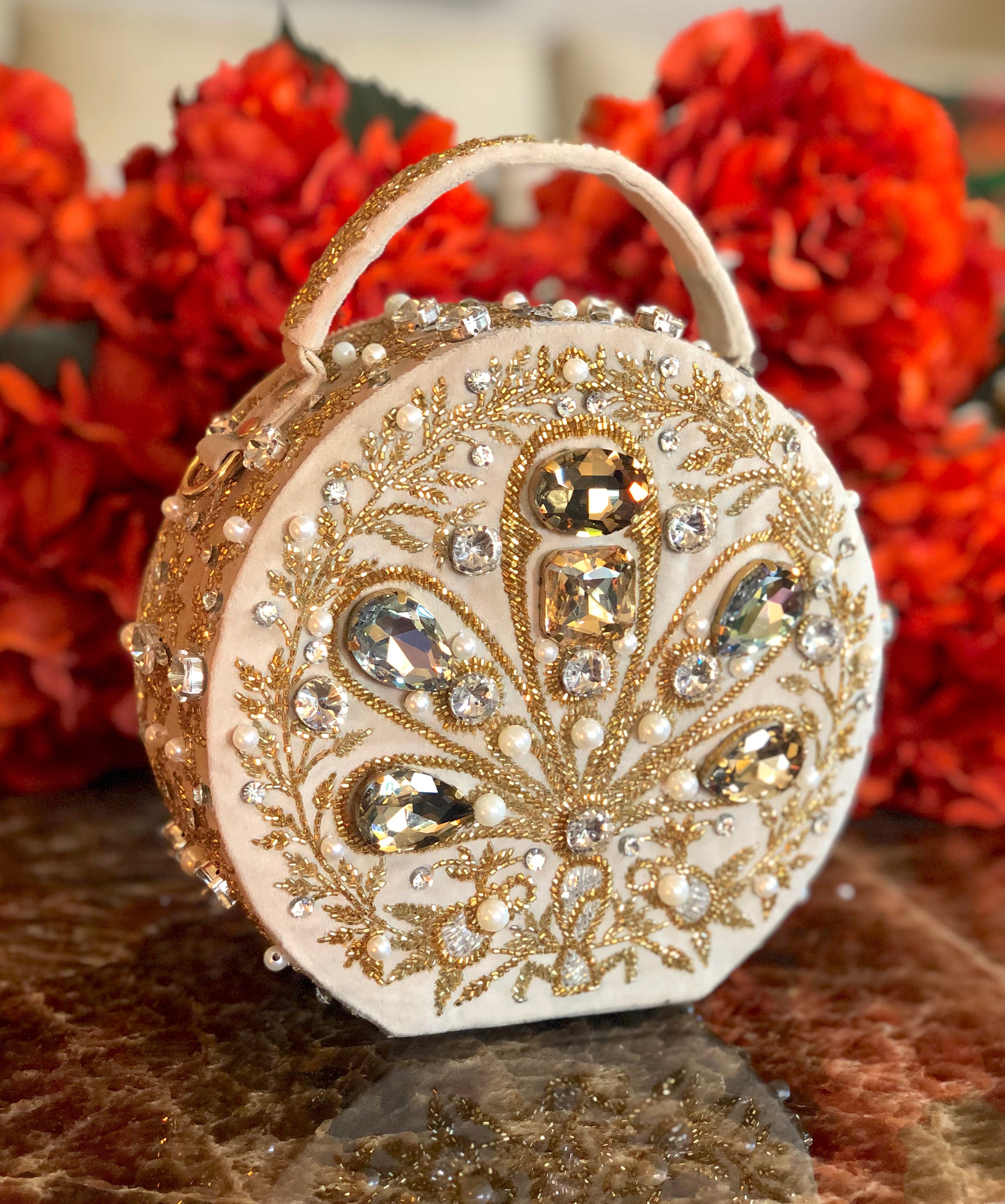 Gold Nafisah Clutch Bag