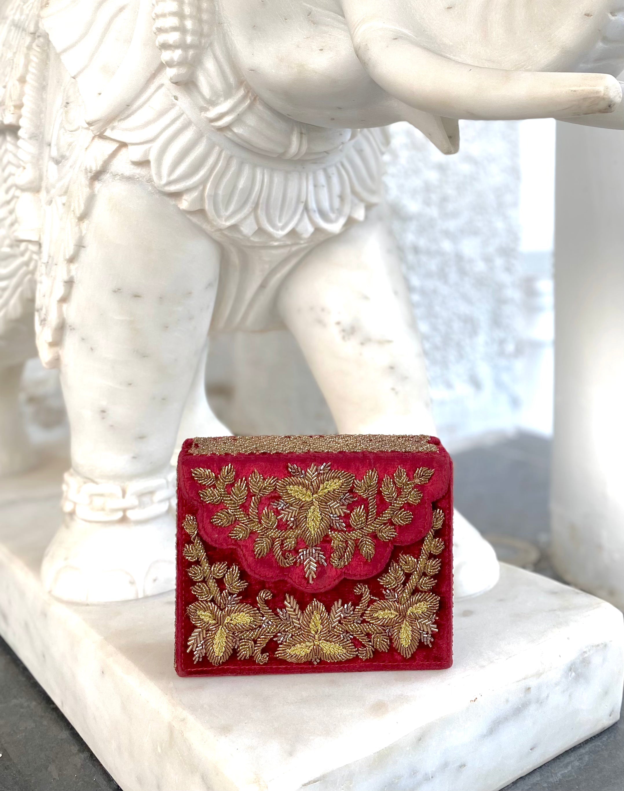Maroon Arabian Nights Clutch
