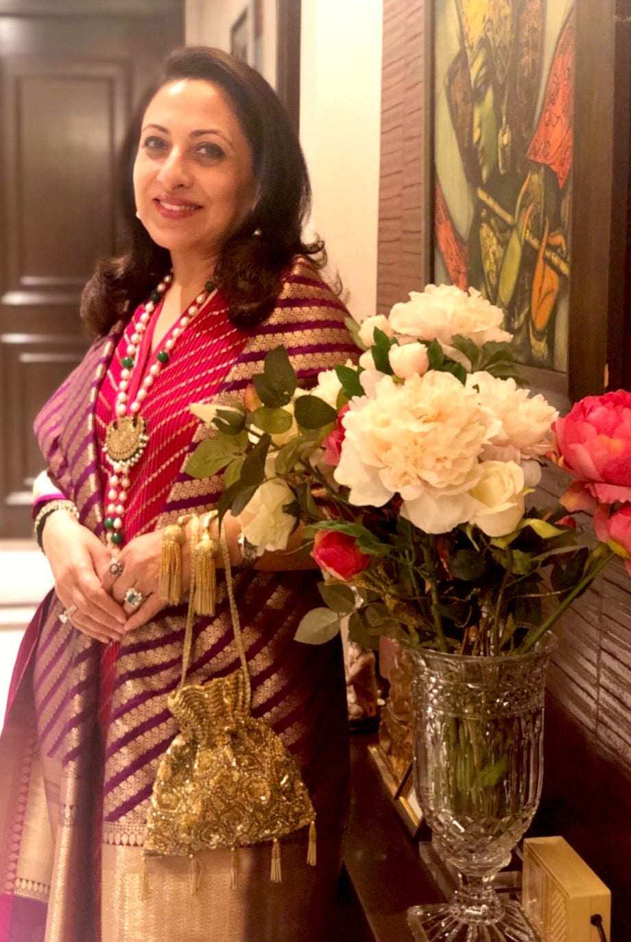 Gold Aara Flapper Bag