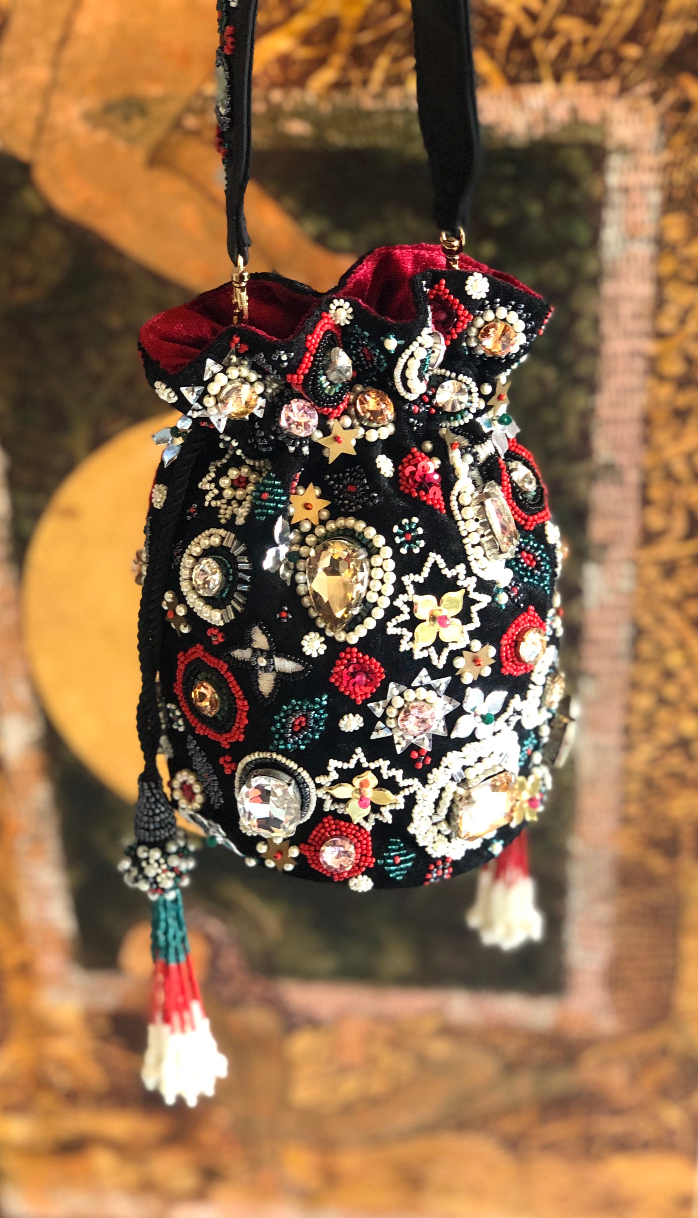 Black Multi Nafisah Bucket Bag
