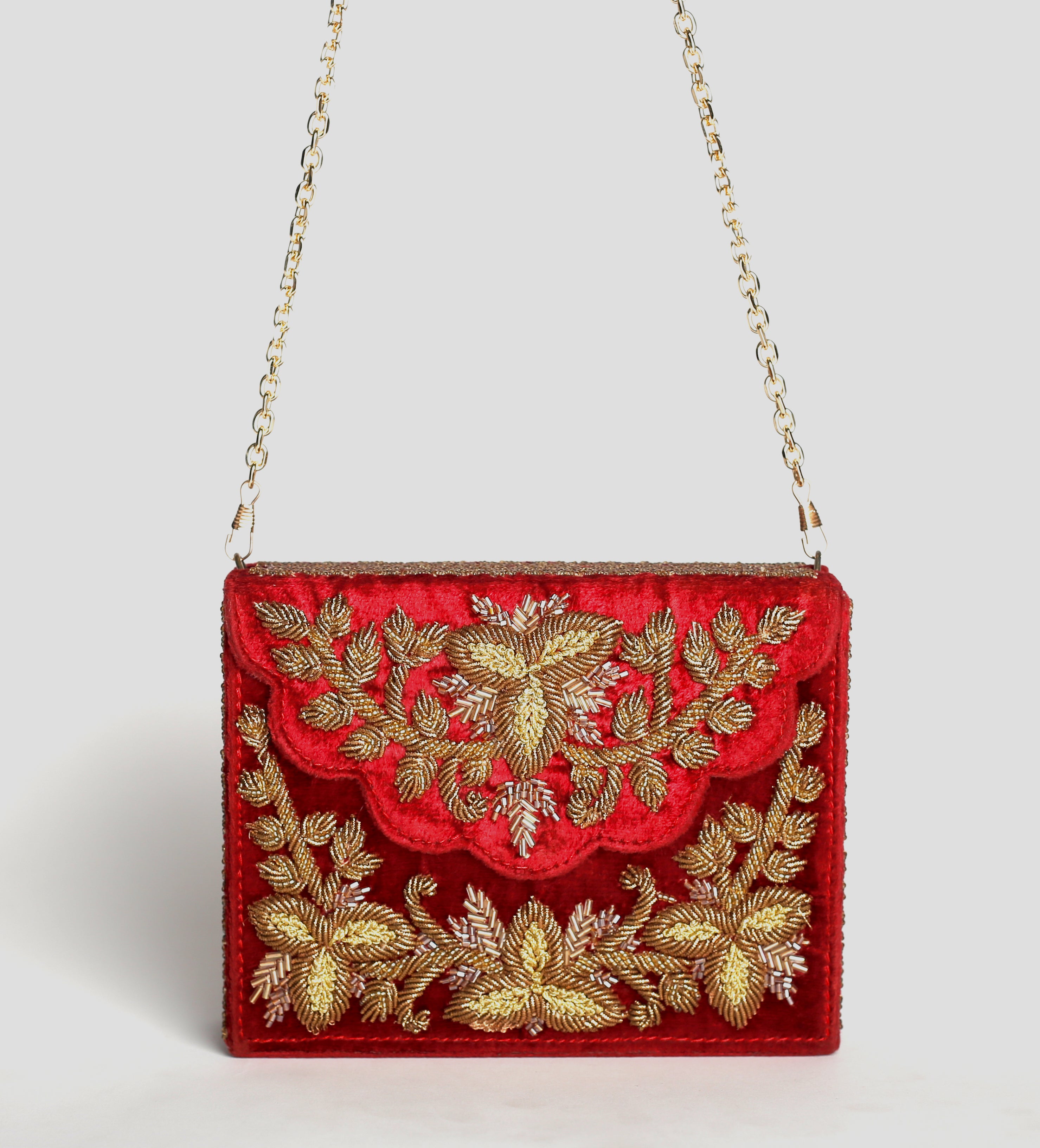 Maroon Arabian Nights Clutch
