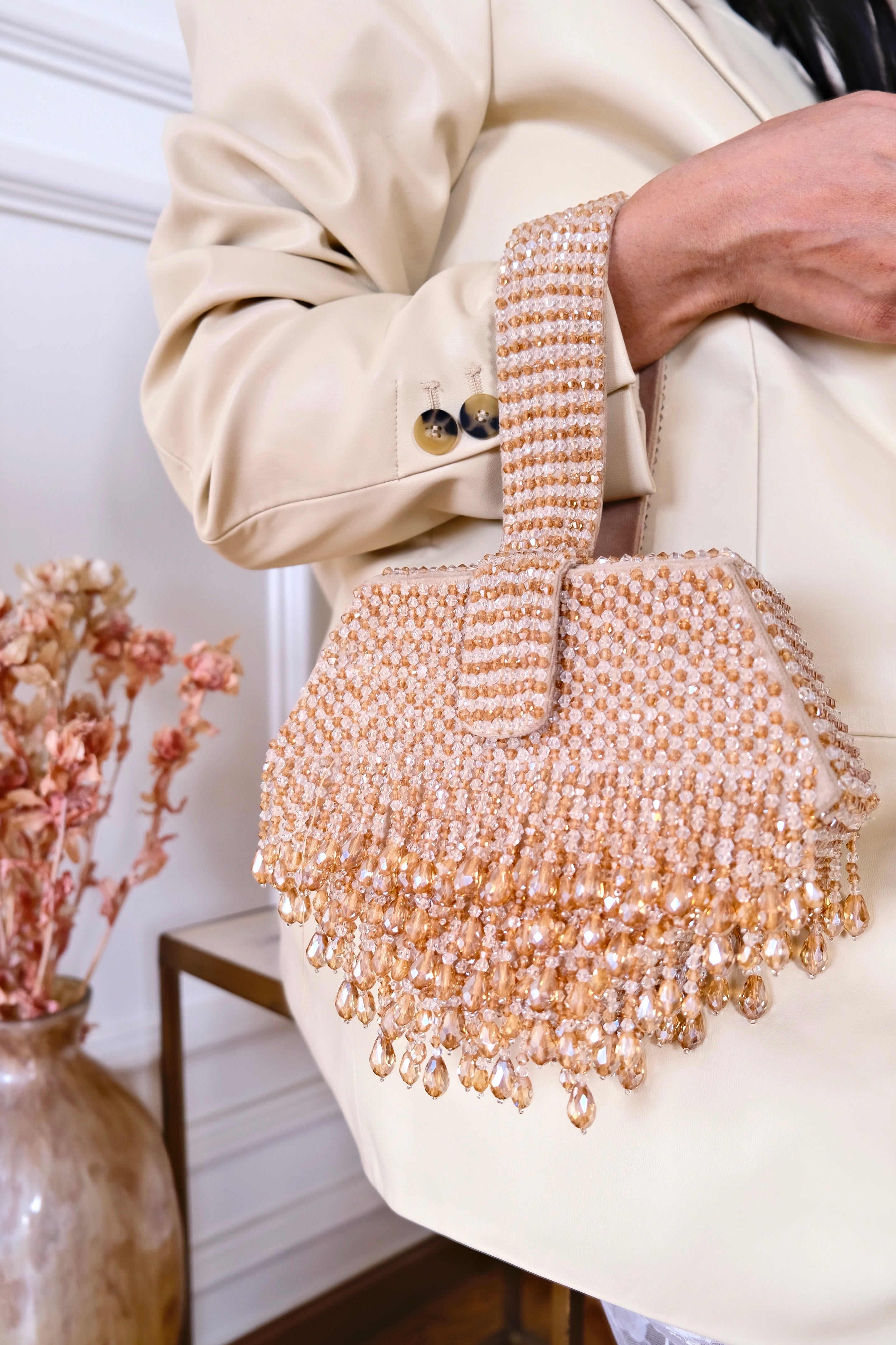 Gold Diamond Cristal Flapper