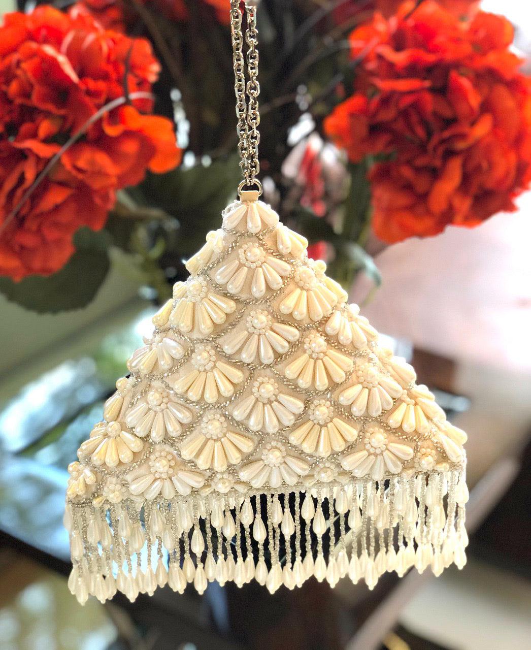 Cream Fareeda Pyramid Bag