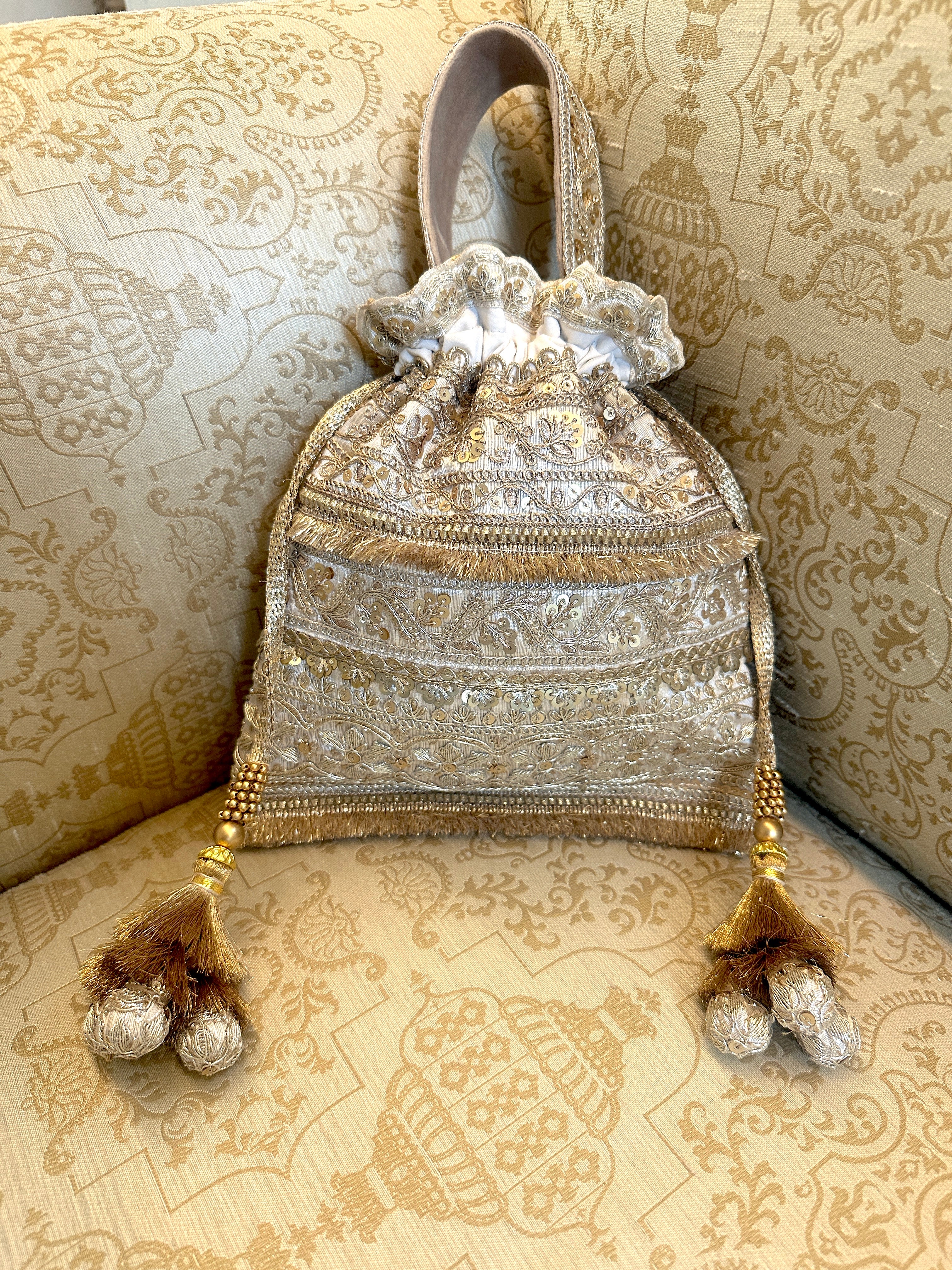 Gold Zarrin Lace Bag