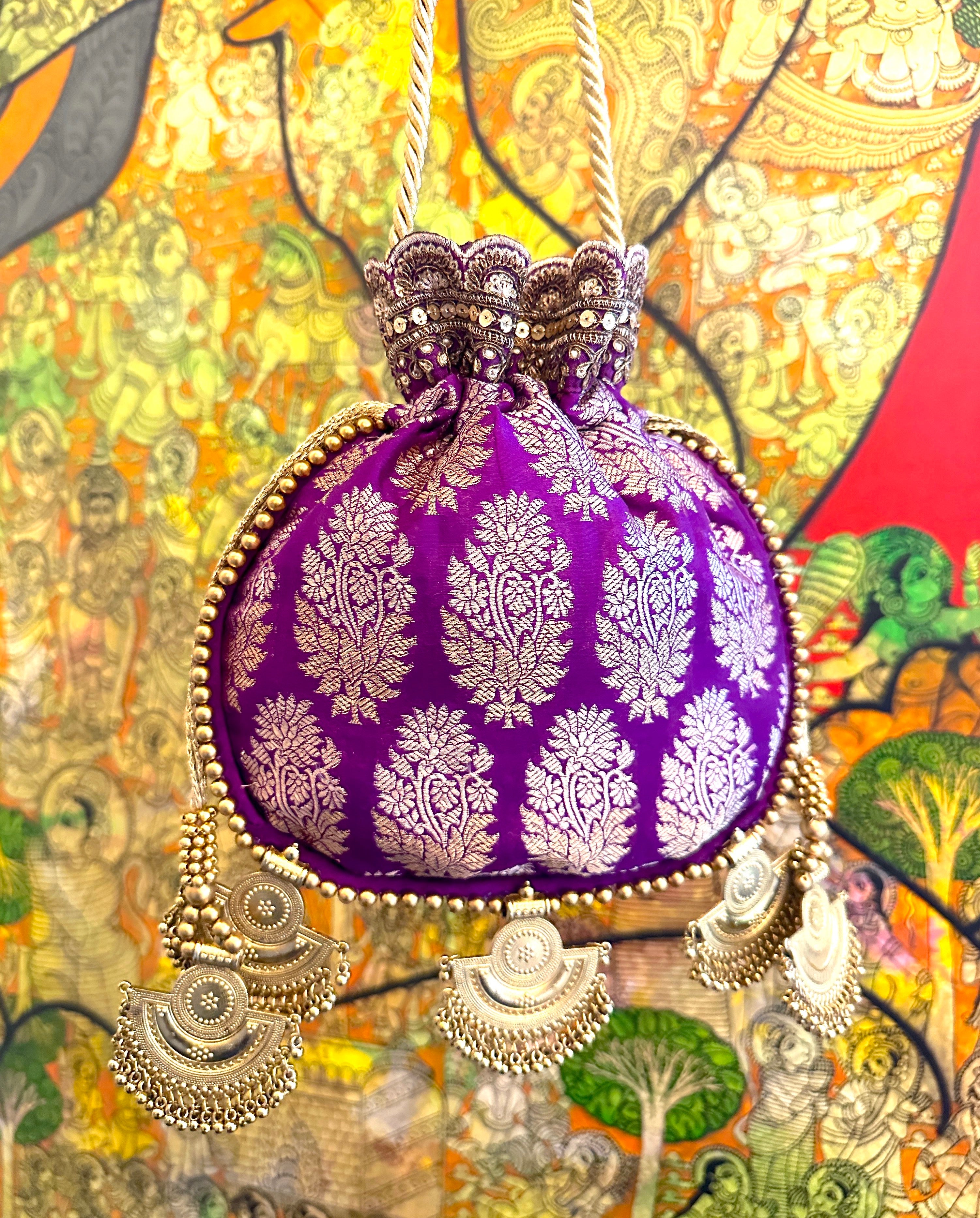 Purple Tankha Bag