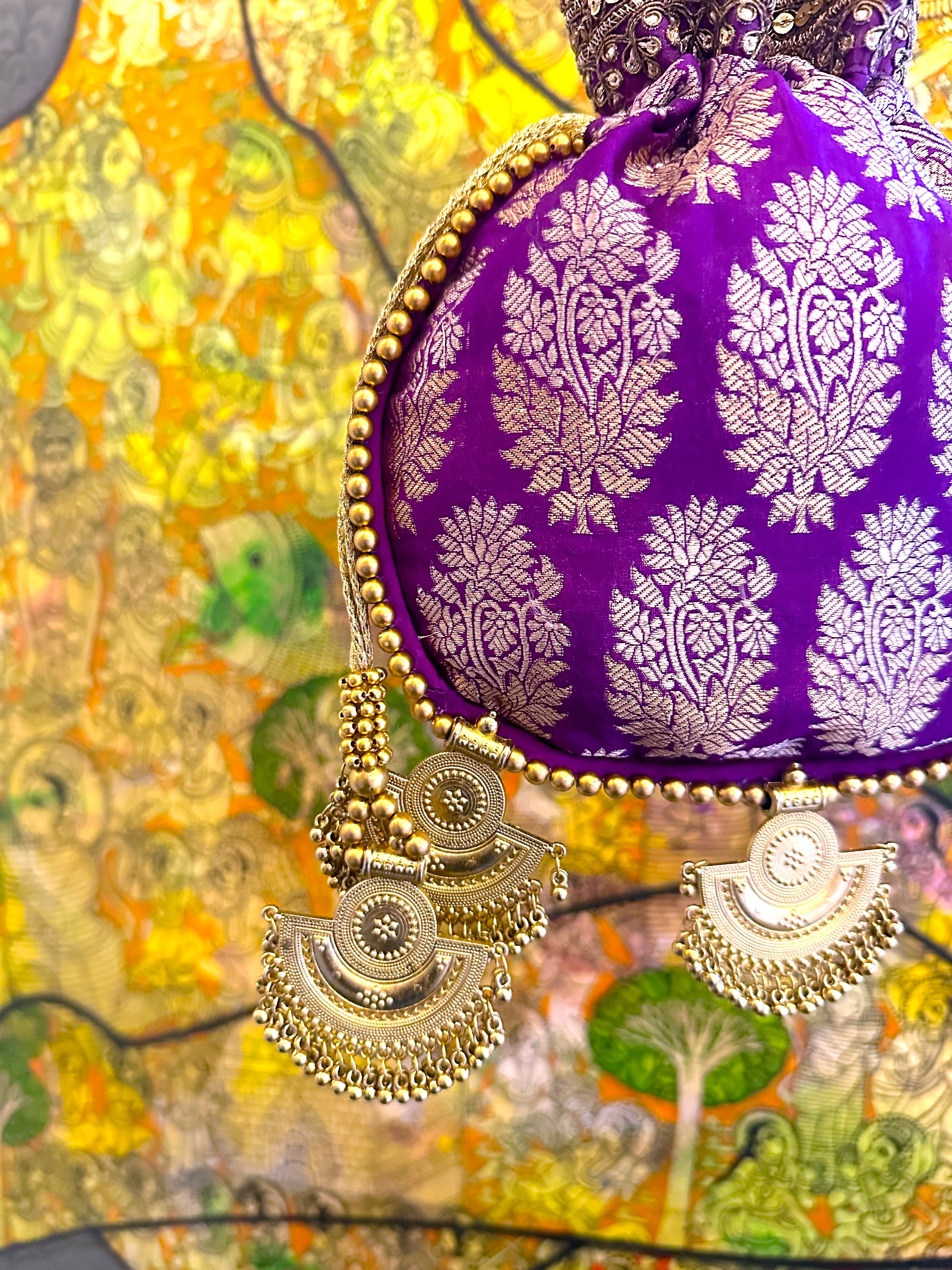 Purple Tankha Bag