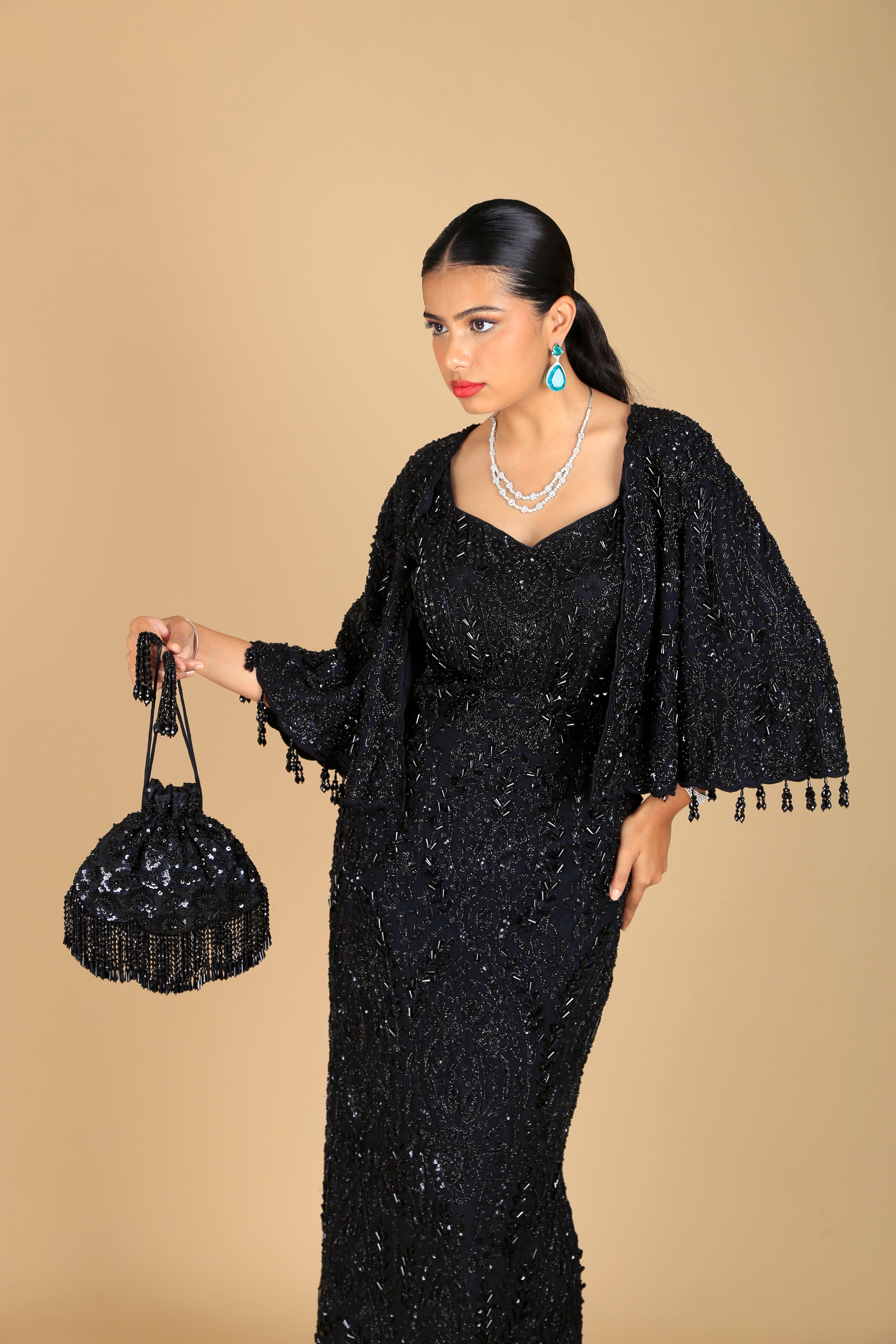 Black Zina Flapper