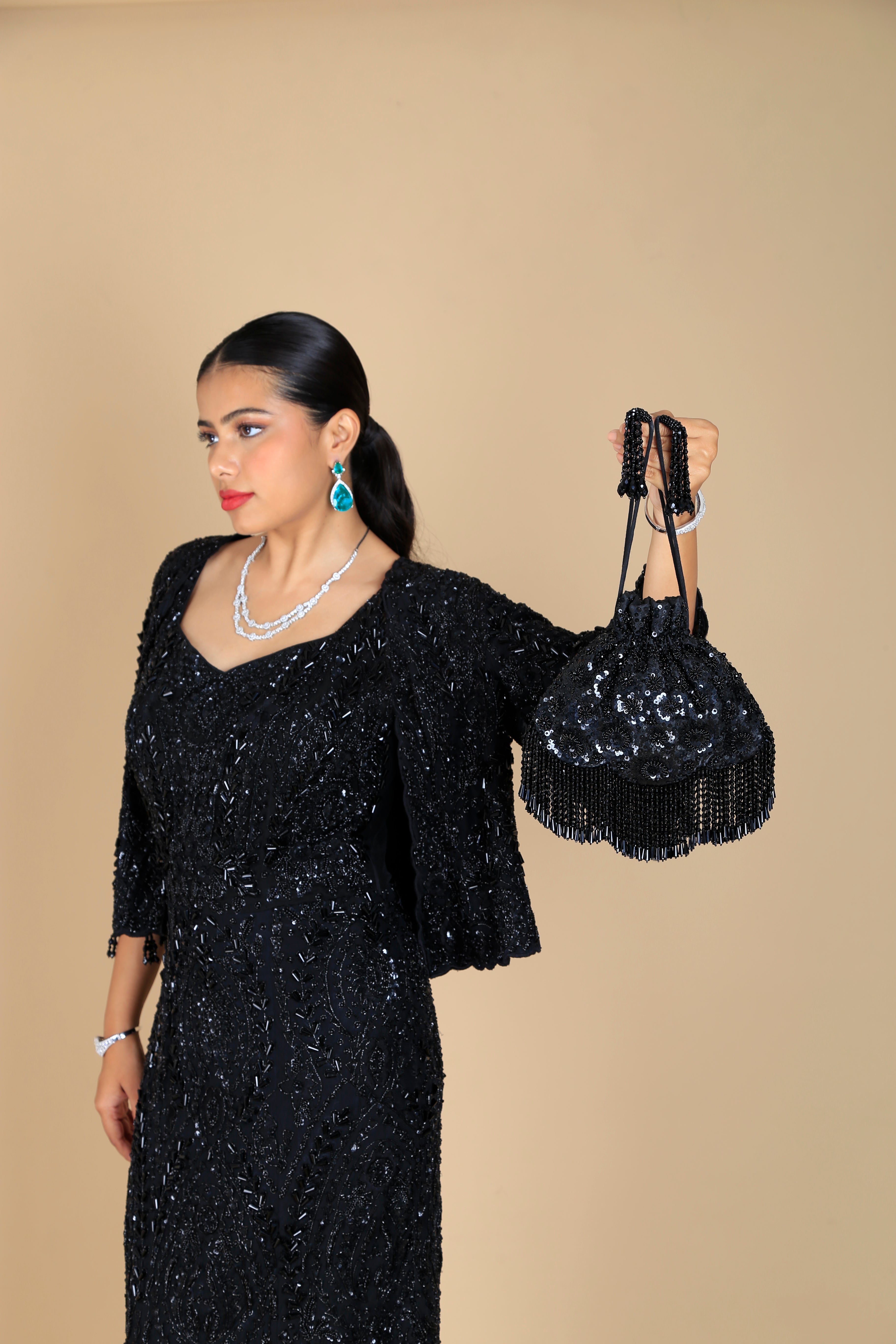 Black Zina Flapper