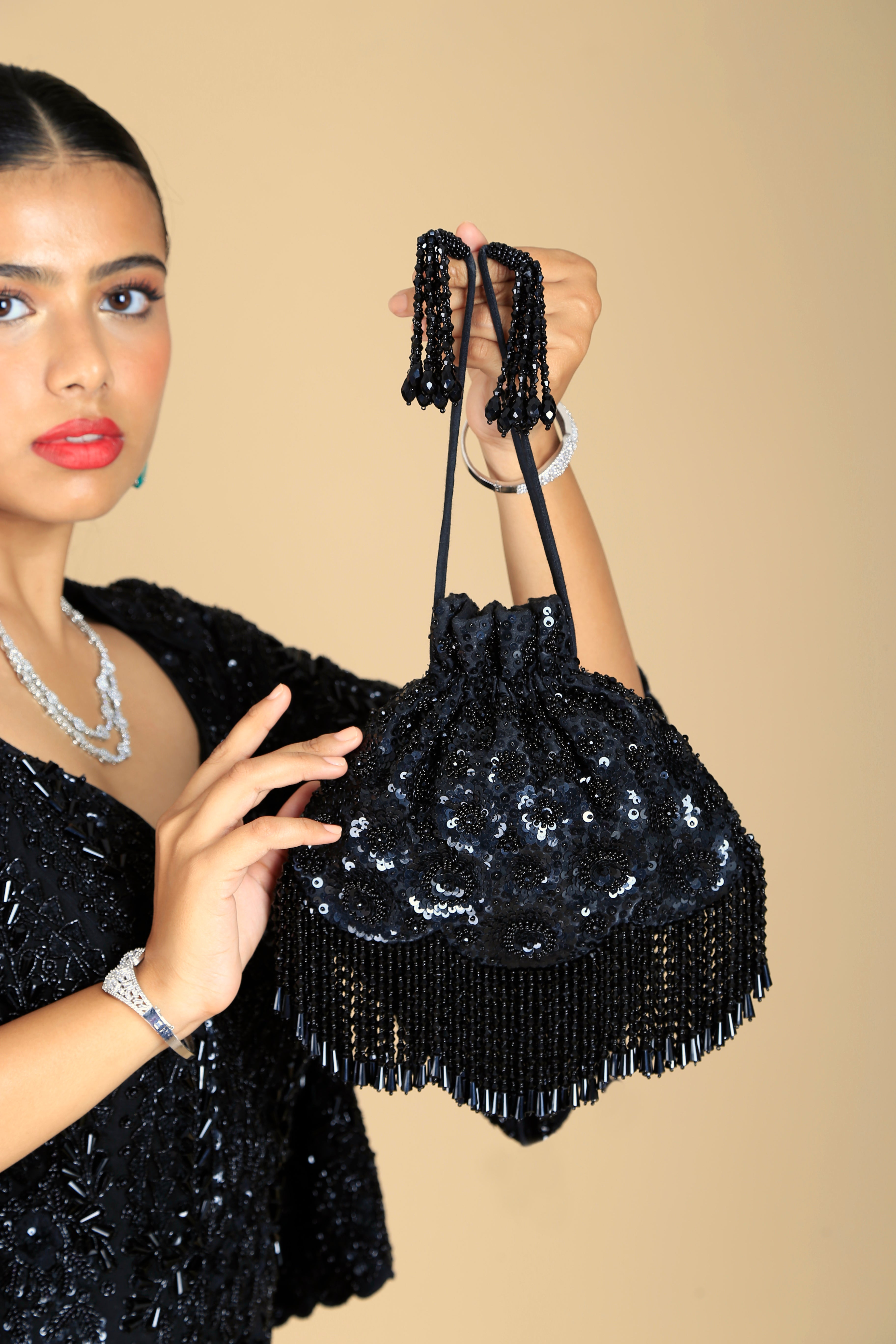 Black Zina Flapper