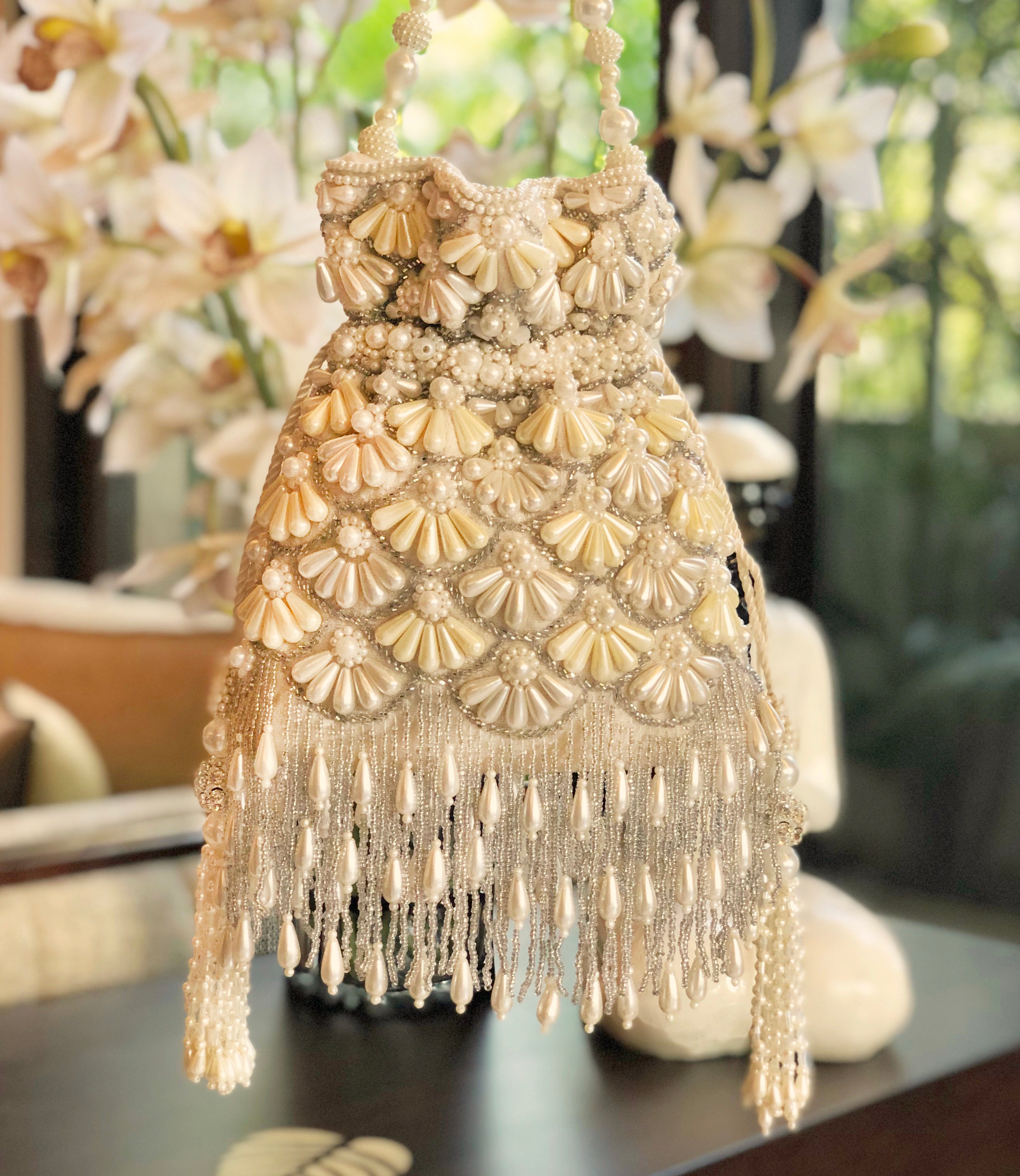 Cream Fareeda Flapper Bucket