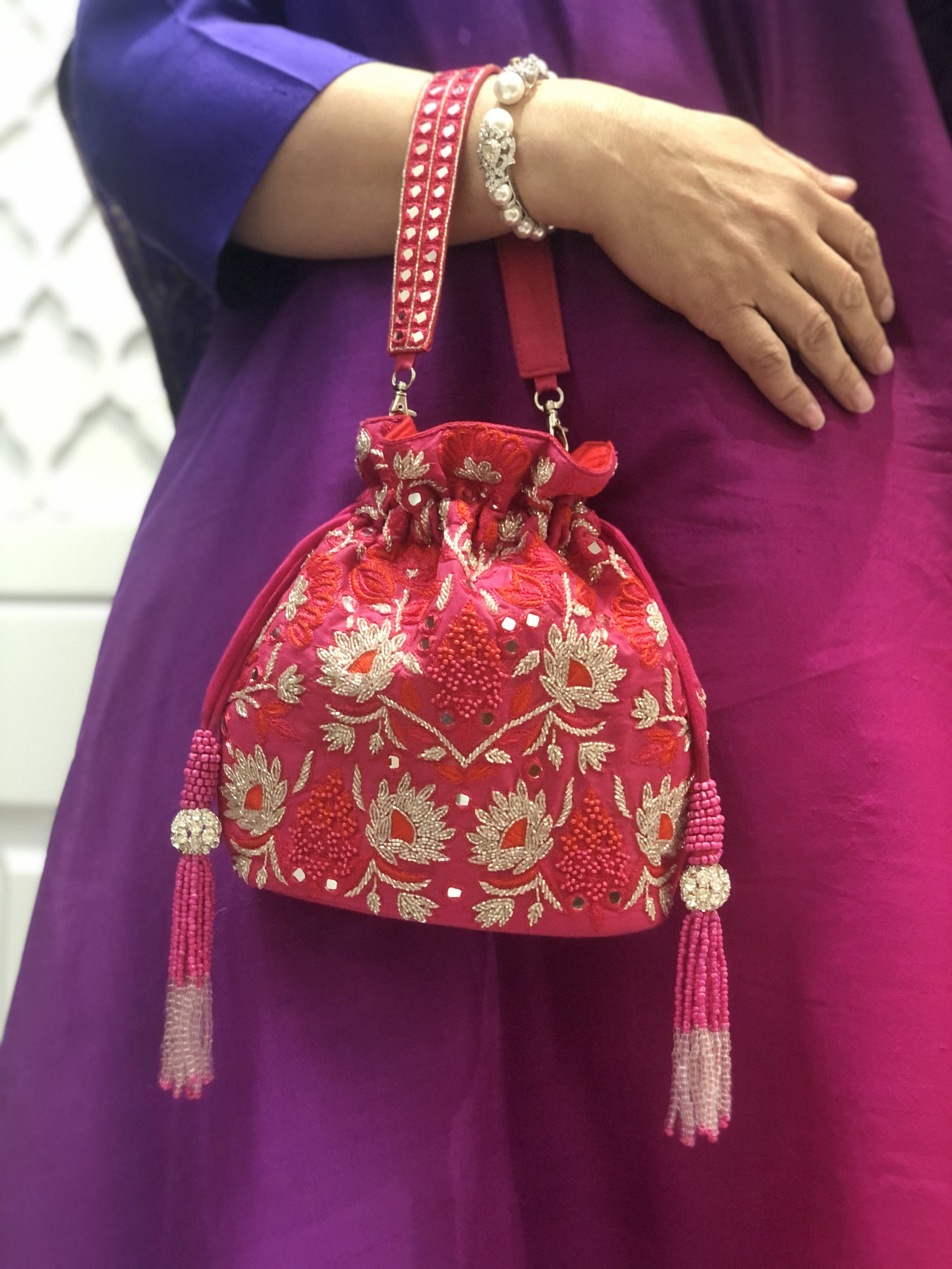 Fuschia Keya Bucket Bag
