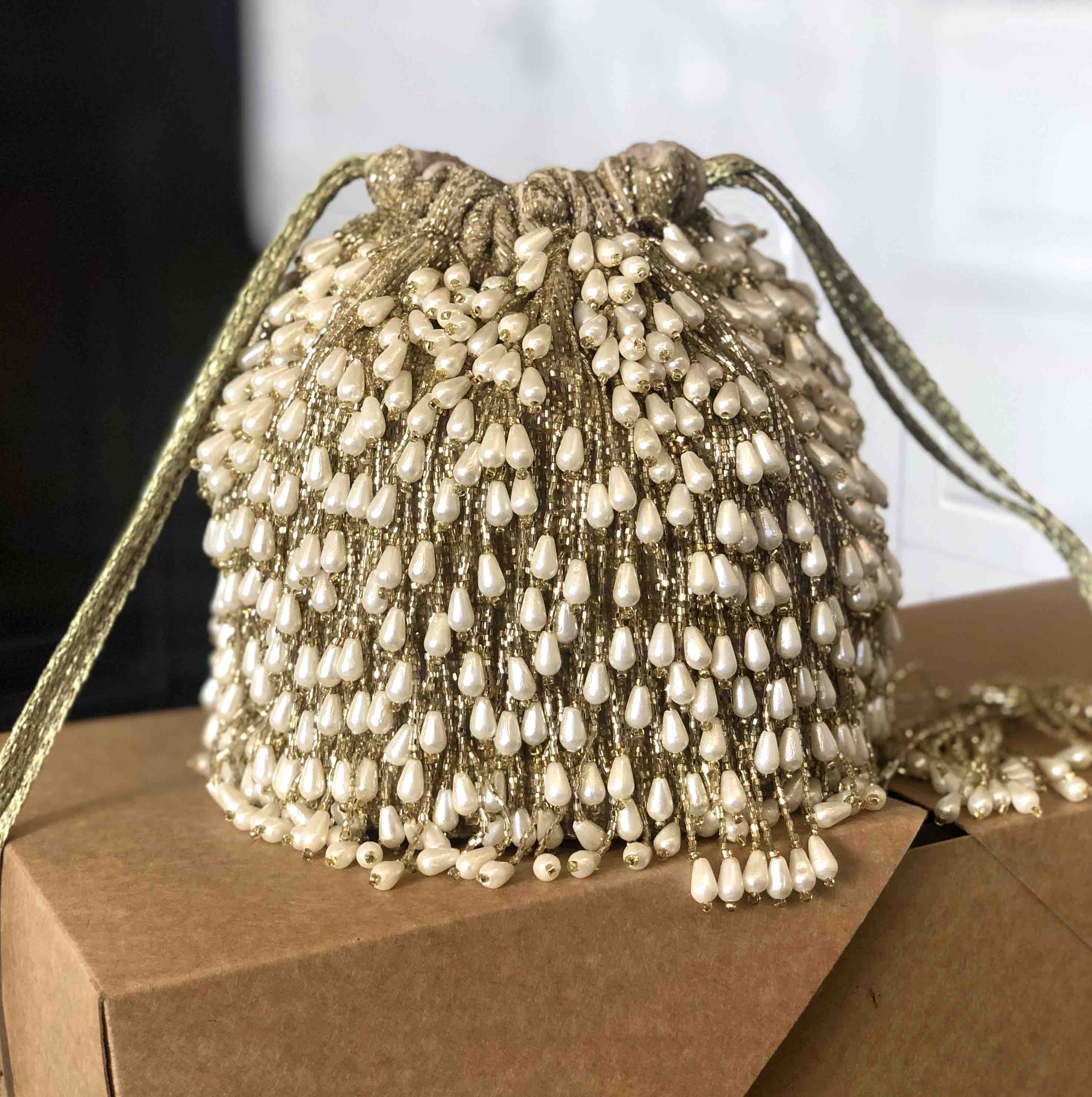 Gold Azrah Bucket Bag