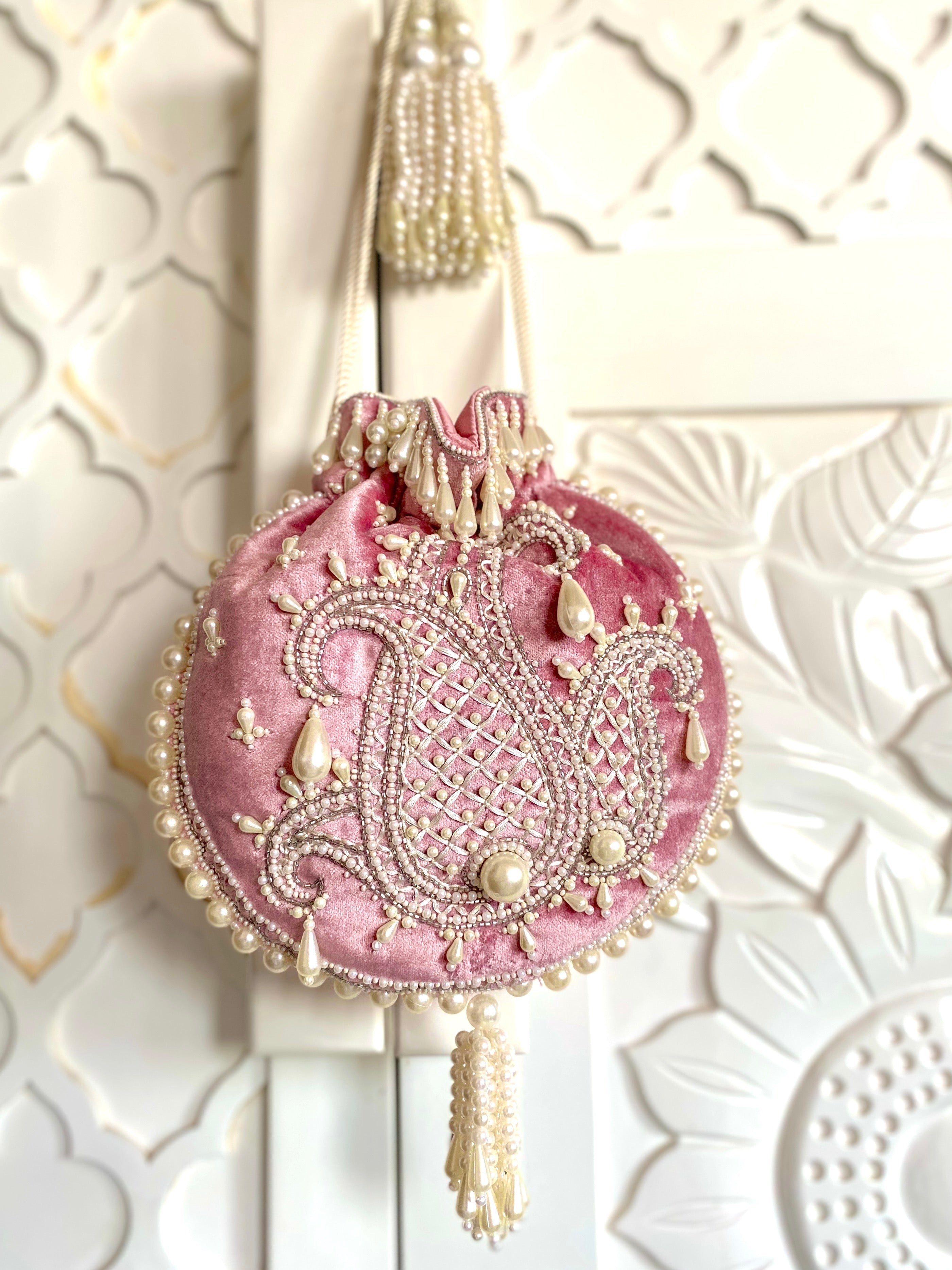 Pink Ambi Pearl Bag