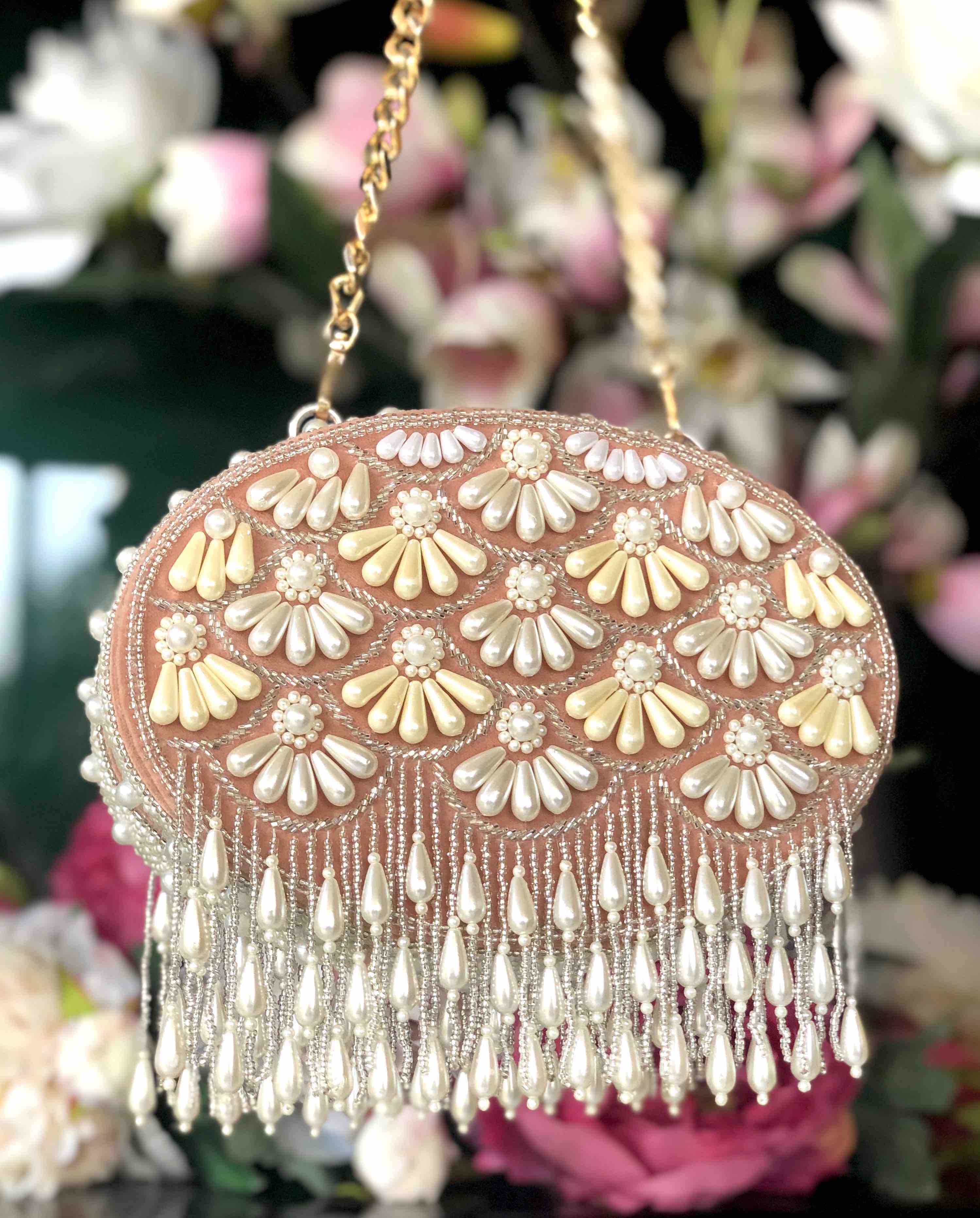 Pink Fareeda Flapper Clutch