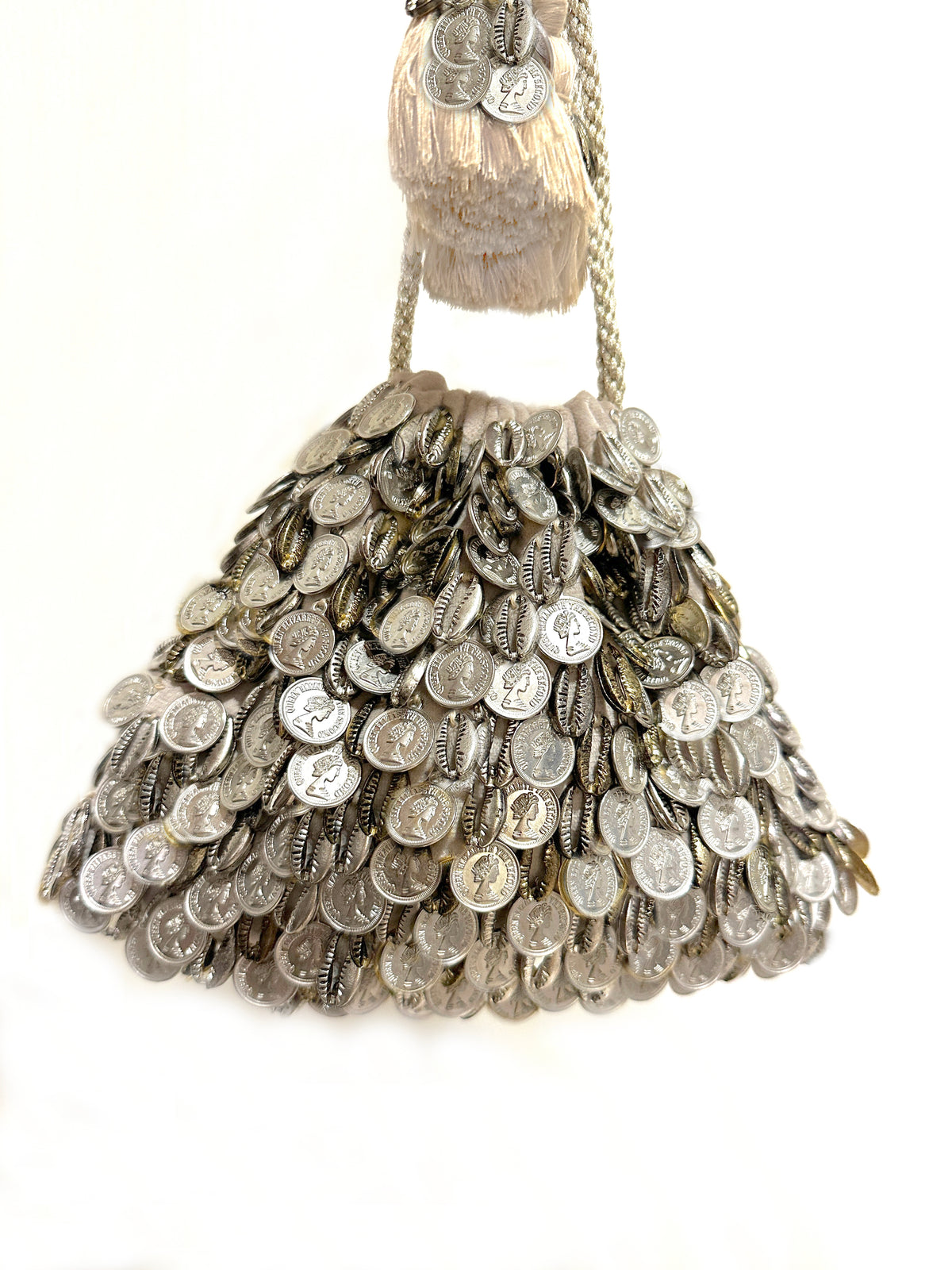 Gypsy Coin Silver Grey Gypsy Coin Flapper | Adora by Ankita